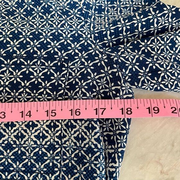 Diane Von Furstenberg Silk Tunic Top blouse Blue size 0 - Picture 7 of 8